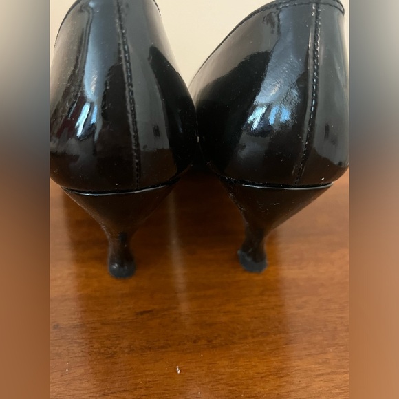 Vintage Black Bow tie kitten heels size 5.5 - Picture 3 of 6
